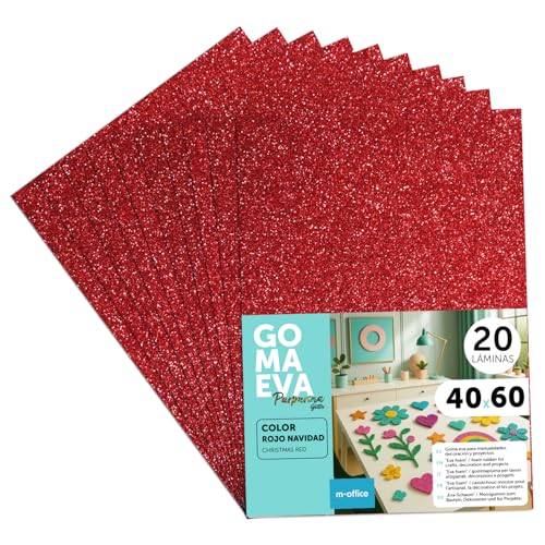 m-office Fogli di Gomma Eva Colorata Glitterata, Gomma... - Maison & Cuisine Amazon Italie à 16.68€