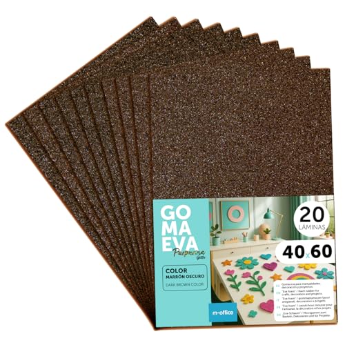m-office Fogli di Gomma Eva Colorata Glitterata, Gomma... - Maison & Cuisine en promo à 18.53€