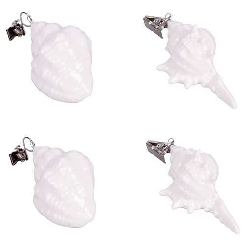 Set of 4 Coastal White Ocean Ceramic Tablecloth Clips - High-Tech & Électronique Amazon Royaume-Uni à 7.16€