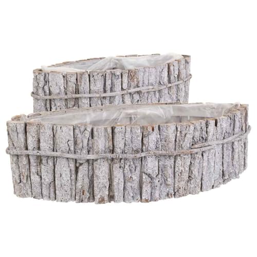 Centro de mesa de madera marron set 2 pzas - Maison & Cuisine Amazon France à 17.71€