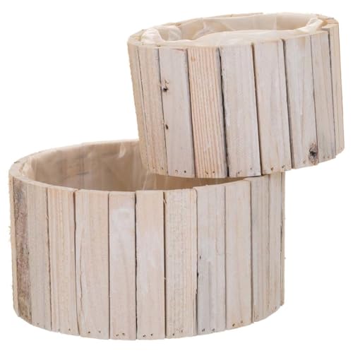 Cestos redondos de madera marron - Amazon Germany à 6.11€