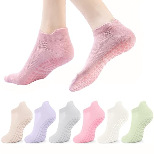 HUAOAO Lot de 6 paires de chaussettes de Pilates, de yoga... - Sports & Fitness Amazon France à 14.83€