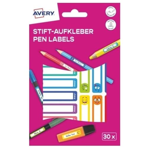 Avery Italia RESMI30S Etichette per penne smile per... - Jouets & Jeux en promo à 2.99€