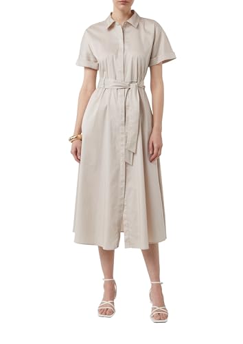 Comma Midikleid aus Popeline mit Hemdkragen und Bindegürtel - Amazon Allemagne à 38.04€