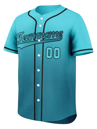 Custom Gradient Baseball Jersey for Men Personalized Name... - Sports & Fitness Amazon Royaume-Uni à 5.99€