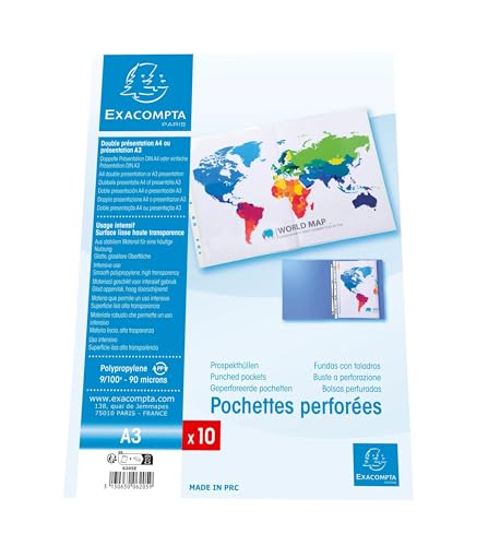 Exacompta - Art.-Nr. 6205E - Karton mit 50 gelochten Hüllen... - Jouets & Jeux en promo à 40.54€