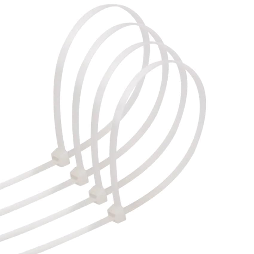 White Nylon Cable Ties 4.8mm x 350mm Strong and Versatile... - Maison & Cuisine en promo à 2.94€