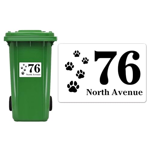 4 x Wheelie Bin Stickers Bin Numbers for Wheelie Bins... - Maison & Cuisine Amazon Royaume-Uni à 1.99€