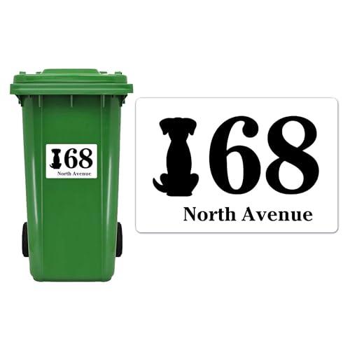 4 x Wheelie Bin Stickers Bin Numbers for Wheelie Bins... - Maison & Cuisine Amazon Royaume-Uni à 1.99€