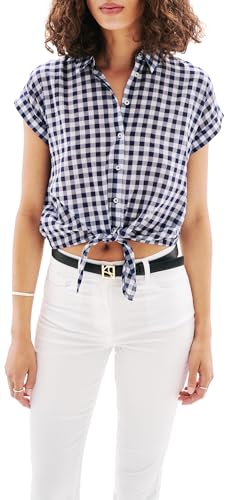 Caroll Blusa Manga Corta, Crlimp/Aqua Blue/Vichy, 40 - Auto & Moto Amazon Espagne à 30.00€