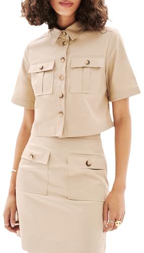 Caroll Camicia a Manica Corta, Ginger Root, 48 - Mode & Vêtements Amazon Italie à 29.16€