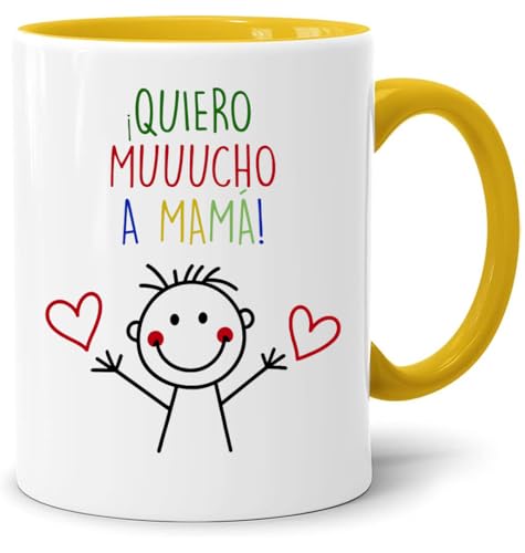 Bunte Tasse für Mama mit spanischem Spruch ¡Quiero muuuucho... - Maison & Cuisine Amazon Allemagne à 7.31€