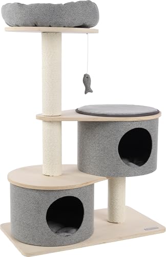 Flamingo Kratzbaum Kanzo – Grau & Beige – 102 cm |... - Amazon Germany à 41.48€