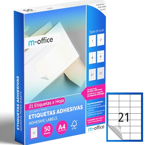 M-office Klebeetiketten zum Beschriften – Selbstklebende... - Fournitures Bureau Amazon Allemagne à 7.06€