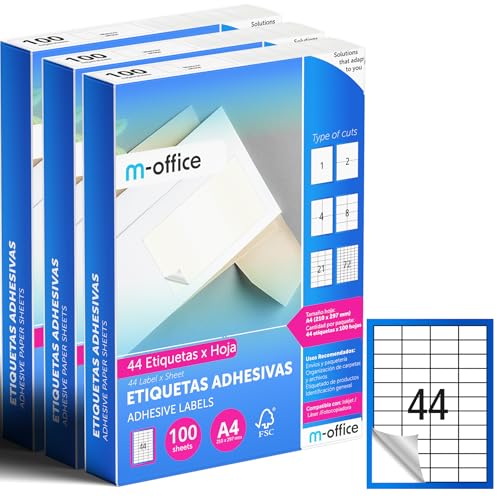 M-office Klebeetiketten zum Beschriften – Selbstklebende... - Home & Kitchen Amazon Germany à 34.07€
