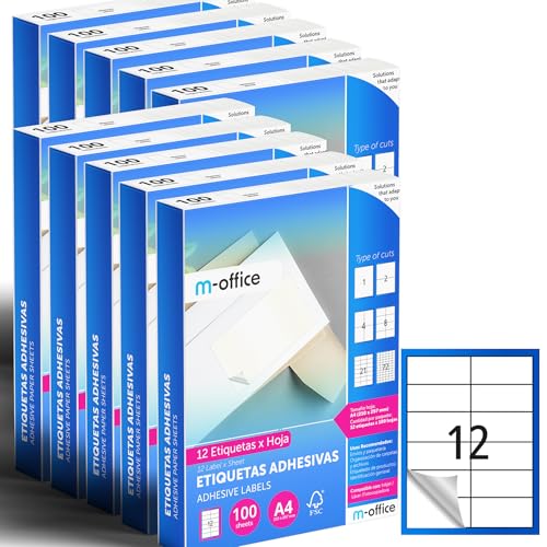 M-office Étiquettes Autocollantes - Imprimables, Blanches... - Auto & Motorcycle Amazon France à 112.09€