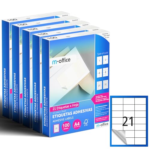 M-office Etichette Adesive A4 Compatibili con Label Printer... - Office Supplies Amazon Italy à 17.41€
