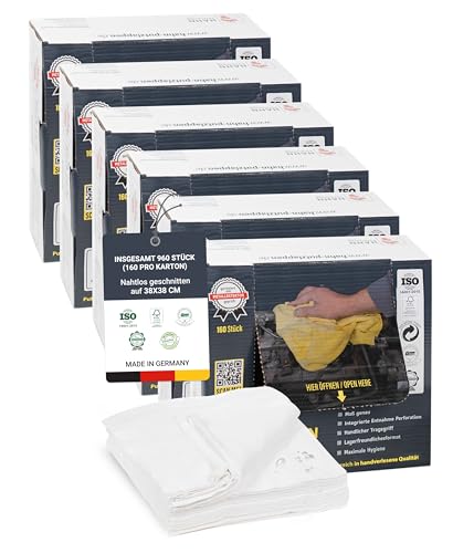 Hahn Putzlappen® Polo en coton blanc [6 × 160 pièces] – 38... - Bricolage & Outils Amazon France à 204.20€