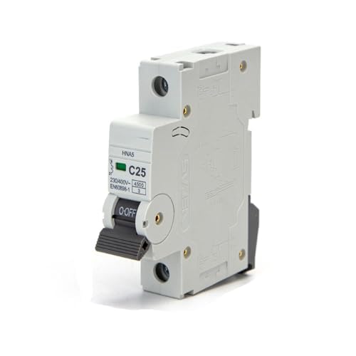 Disyuntor automático miniatura 1P, 25 A, curva C, gris;... - Auto & Moto Amazon Espagne à 3.69€