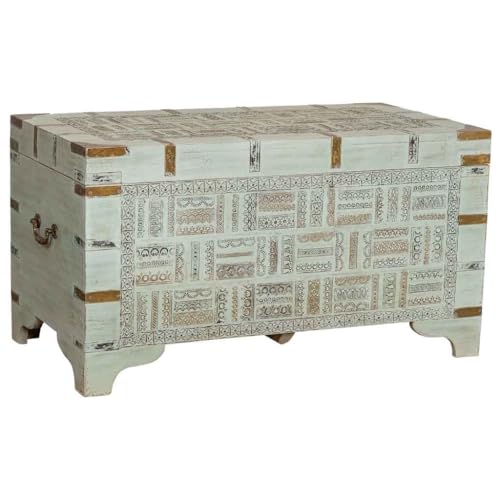 Baul acabado artesanal blanco - Maison & Cuisine Amazon Allemagne à 133.72€