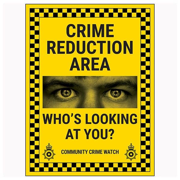V Safety Crime Reduction Area/Who's Looking At You?... - Maison & Cuisine en promo à 1.27€