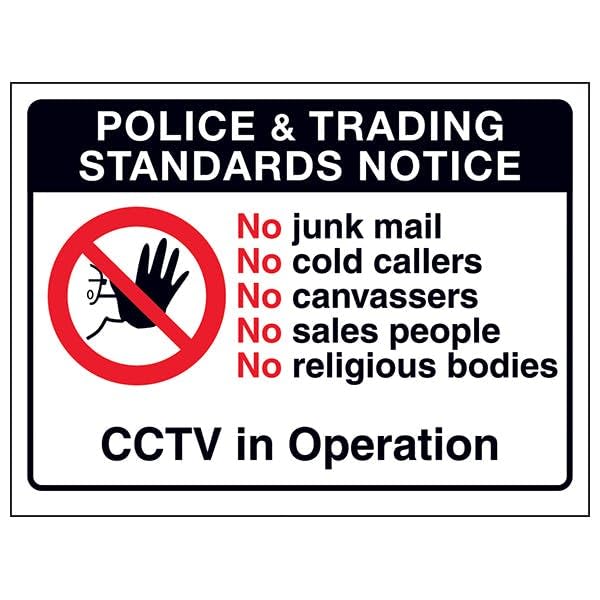 V Safety Police & Trading...No Junk Mail, No...CCTV in... - Nouvelle promo Amazon à 6.76€
