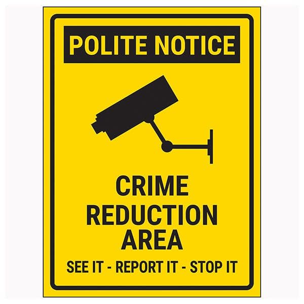V Safety Polite Notice/Crime Reduction Area/See It-Report... - Fournitures Bureau Amazon Royaume-Uni à 1.86€