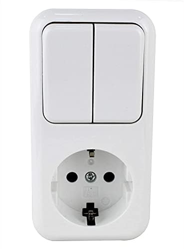 Schuko socket with double switch, perfect for controlling... - Maison & Cuisine Amazon Royaume-Uni à 4.26€