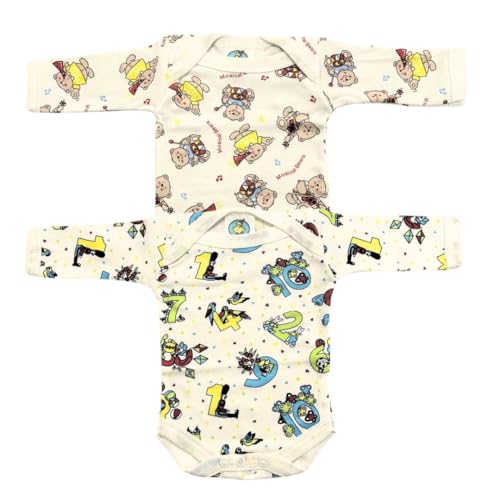 Junior Joy Newborn Baby Printed Bodysuits Cream, 100%... - Bébé & Puériculture Amazon Royaume-Uni à 2.42€