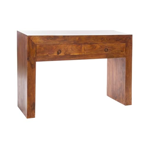 CONSOLA MADERA MACIZA ACACIA 110X35X75 25 NATURAL_FASE6 - Maison & Cuisine en promo à 138.60€