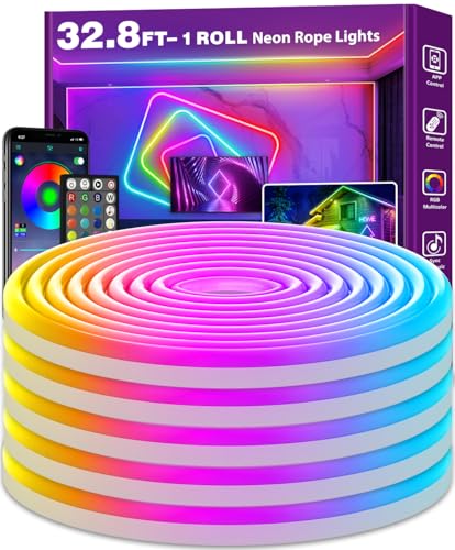 10 m luci a LED al neon, controllo con app/telecomando... - Maison & Cuisine en promo à 31.05€