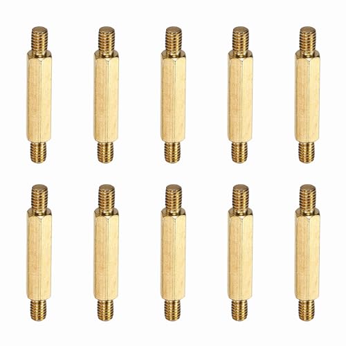 sourcing map 10 Pcs Double Ended Copper Stud Nut, M4x34mm... - Maison & Cuisine en promo à 6.79€