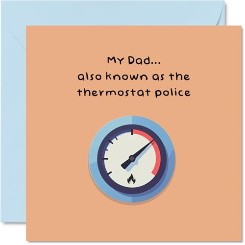 Dad Birthday Card - Thermostat Police - Happy Birthday Card... - Auto & Moto Amazon Royaume-Uni à 2.06€