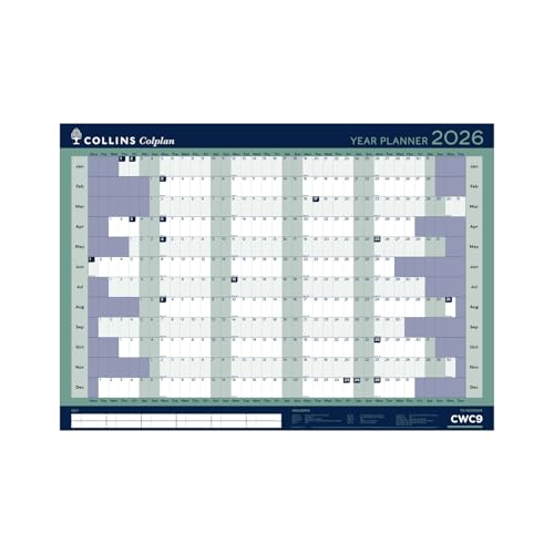 Collins - Colplan - A1 Yearly Wall Calendar 2026 (CWC9-26) - Musique & Instruments Amazon Royaume-Uni à 5.62€
