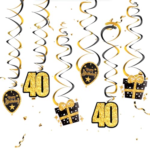 Streamer 40e anniversaire, décoration en papier à... en promo à 4,64€ (-56%) sur Amazon FR