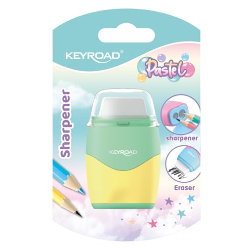 Keyroad Taille-crayon double en plastique avec gomme... - Fournitures Bureau Amazon France à 2.82€