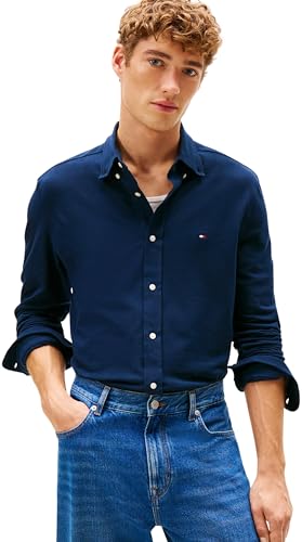 Tommy Hilfiger Camicia da Uomo in Maglia piqué Leggera... - Bon plan à 46.12€