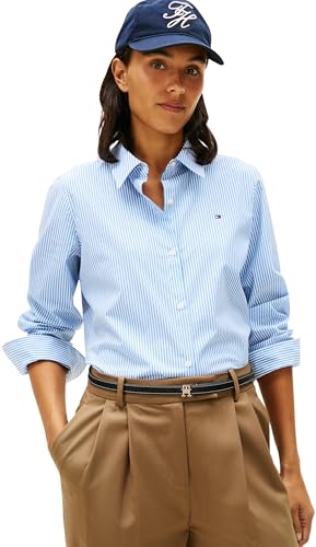 Tommy Hilfiger ESS Poplin Camisa Regular para Mujer... - Amazon Espagne à 33.80€