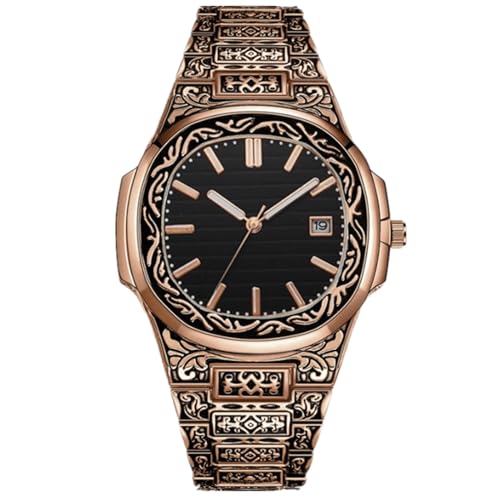 Generico Orologio da uomo inciso vintage, orologio al... - Mode & Vêtements Amazon Italie à 1.98€