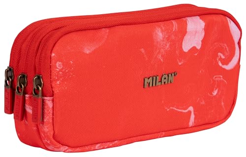 Milan® Estuche portatodo 3 Cremalleras Serie Lava, Rojo - Bon plan à 6.18€