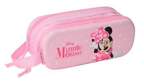 SAFTA Minnie Mouse 3D - Portatodo Doble 3D, Estuche... - Jouets & Jeux en promo à 3.45€