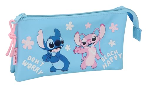 Stitch Happy - Portatodo Triple, Estuche Infantil, Estuche... - Jouets & Jeux Amazon Espagne à 5.95€