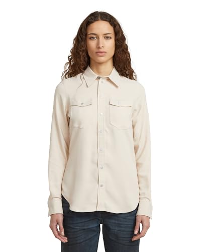 G-STAR Camisa Slim Western para Mujer, Blanco (dk talc... - Amazon Espagne à 17.66€