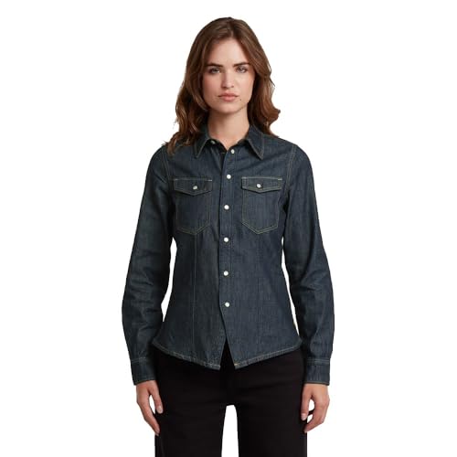 G-STAR Camisa Kick Slim para Mujer, Azul (rinsed... - Amazon Espagne à 28.10€