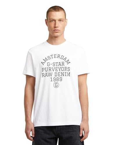 G-STAR Purveyors gr r t, Bianco (White D26856-c372-110), XL - Amazon Italie à 16.46€