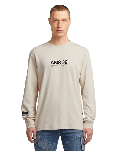 G-STAR Ams 89 LS r t, Bianco (Dk Talc D26867-d976-a488), S - Amazon Italie à 10.87€