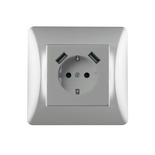 Steckdose - Einbausteckdose aus Titan mit 2... - Tech & Electronics Amazon Germany à 19.57€