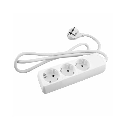 Base - Base bianca con 3 prese, cavo da 1,5 m, ideale per... - Bon plan à 4.84€