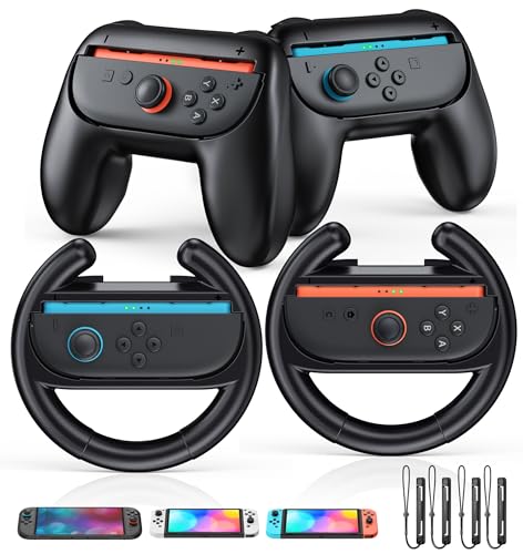 Lot de 2 poignées pour Joycon2 et 2 supports de volant pour... - High-Tech & Électronique Amazon France à 14.24€