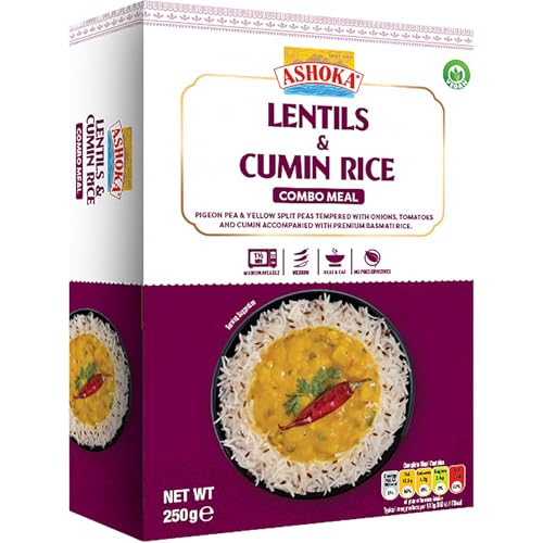 ASHOKA - Lentilles instantanées & Riz au cumin - (1 X 250 G) en promo à 2,10€ (-51%) sur Amazon FR